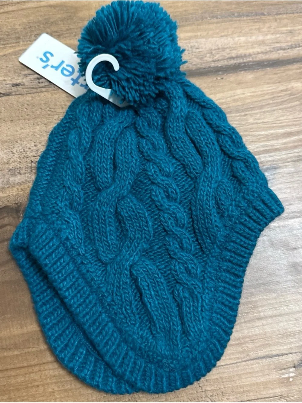 Carter's Dark  Teal Pom-Pom Kids Hat